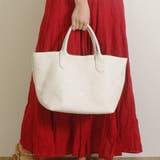 アイボリー | perche ペルケ / 牛革ドット刺繍トートバッグ | UNBILLION