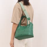グリーン | ペルケ perche / 牛革ドット刺繍2wayトートS | UNBILLION