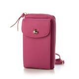 ピンク | ペルケ perche / 牛革シュリンクタイプモバイルウォレットショルダー | UNBILLION