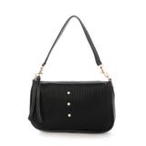 ブラック | ペルケ perche / シーププリーツパール付き2wayショルダー | UNBILLION