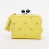 ライトイエロードット | ペルケ perche / アクリル玉がま口2つ折り財布 | UNBILLION