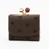 ブラウンドット | ペルケ perche / アクリル玉三つ折りミニサイフ | UNBILLION