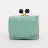 ライトグリーンドット | ペルケ perche / アクリル玉三つ折りミニサイフ | UNBILLION