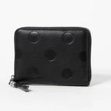 ブラック | ペルケ perche / ドット型押しラウンドパームフィット財布 | UNBILLION