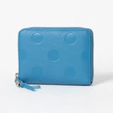 ブルー | ペルケ perche / ドット型押しラウンドパームフィット財布 | UNBILLION