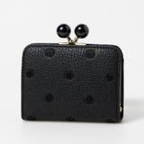ブラックドット | ペルケ perche / アクリル玉ドット刺繍・ジャバラカードウォレット | UNBILLION