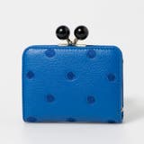 ブルードット | ペルケ perche / アクリル玉ドット刺繍・ジャバラカードウォレット | UNBILLION
