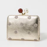 ゴールドドット | ペルケ perche / アクリル玉ドット刺繍・ジャバラカードウォレット | UNBILLION
