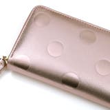 ピンク | ペルケ perche / ドット型押し・ジャバラカード長財布 | UNBILLION