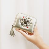 ゴールド | ペルケ perche / マルチスタッズ・ジャバラカードウォレット | UNBILLION