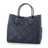 ネイビー | カシュカシュ cachecache / キルティングスクエアトートバッグM | UNBILLION