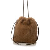 キャメル | カシュカシュ cachecache / エコファーシンプル巾着ショルダーバッグ | UNBILLION