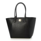 ブラック | カシュカシュ cachecache / A4ヒネリ飾り金具2wayトートバッグ | UNBILLION