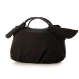 ブラック | カシュカシュ / 下がりリボンナイロン2wayミニトートバッグ | UNBILLION