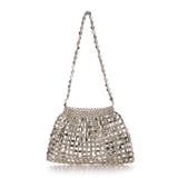 シルバー | カシュカシュ cachecache / メタリック竹ビーズ手提げバッグ | UNBILLION