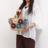 カシュカシュ cachecache / ラフィアフラワー付カゴバッグ | UNBILLION | 詳細画像1 