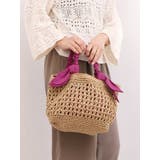 カシュカシュ cachecache / 下がりリボン柄編みトート | UNBILLION | 詳細画像1