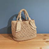 ベージュ | カシュカシュ cachecache / 下がりリボン柄編みトート | UNBILLION