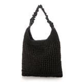 ブラック | カシュカシュ cachecache / メタリックコードフリルハンドルトート | UNBILLION