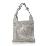 シルバー | カシュカシュ cachecache / メタリックコードフリルハンドルトート | UNBILLION