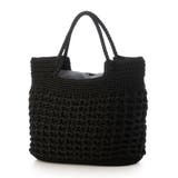 ブラック | カシュカシュ cachecache / 柄編みベーシックトート | UNBILLION