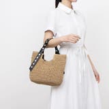 ブラック | カシュカシュ cachecache / ドット刺繍ハンドル手編みトート | UNBILLION