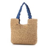 ブルー | カシュカシュ cachecache / フリルハンドルクロッシェトート | UNBILLION