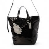 ブラック | カシュカシュ cachecache / エナメル2wayトート | UNBILLION