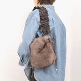 カシュカシュ cachecache / フリルショルダー付エコファー巾着バッグ | UNBILLION | 詳細画像7 