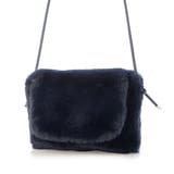 ネイビー | カシュカシュ cachecache / エコファーシンプルフラップショルダー | UNBILLION