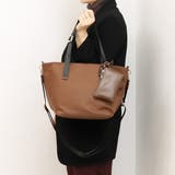 ブラウン | カシュカシュ / チャームセット付きナイロン2wayトートバッグ | UNBILLION