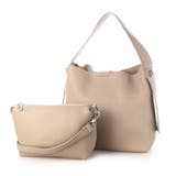 ベージュ | カシュカシュ  / ポーチショルダー付き2wayホーボーバッグ | UNBILLION
