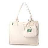 アイボリー | カシュカシュ cachecache / フロッキーポーチ付きキャンバストート | UNBILLION