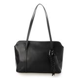 ブラック | カシュカシュ cachecache / 結びチャーム付き2wayワイドトート | UNBILLION