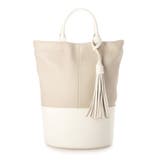 アイボリー | カシュカシュ cachecache / タッセル付きバケツ2wayバッグ | UNBILLION