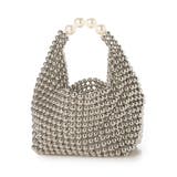 ホワイト | カシュカシュ cachecache / シルバービーズ手提げバッグ | UNBILLION