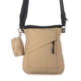 ベージュ | カシュカシュ cachecache ミニポーチ付きギャザーショルダーナイロンバッ… | UNBILLION