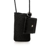 ブラック | カシュカシュ cachecache / メタリックニットスマホショルダーバッグ | UNBILLION
