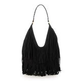 ブラック | カシュカシュ cachecache / スエードフリンジセミショルダー | UNBILLION