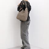 cachecache / ドロストフリルハンドル地柄編みトート カゴバッグ | UNBILLION | 詳細画像10