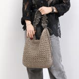 cachecache / ドロストフリルハンドル地柄編みトート カゴバッグ | UNBILLION | 詳細画像11