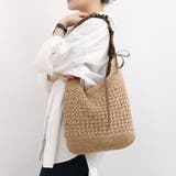 cachecache / ドロストフリルハンドル地柄編みトート カゴバッグ | UNBILLION | 詳細画像13