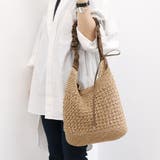 cachecache / ドロストフリルハンドル地柄編みトート カゴバッグ | UNBILLION | 詳細画像15