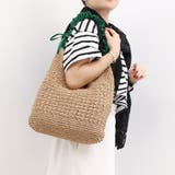 cachecache / ドロストフリルハンドル地柄編みトート カゴバッグ | UNBILLION | 詳細画像3