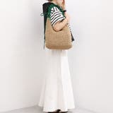 cachecache / ドロストフリルハンドル地柄編みトート カゴバッグ | UNBILLION | 詳細画像4