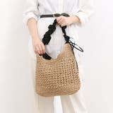 cachecache / ドロストフリルハンドル地柄編みトート カゴバッグ | UNBILLION | 詳細画像5