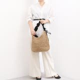 cachecache / ドロストフリルハンドル地柄編みトート カゴバッグ | UNBILLION | 詳細画像6