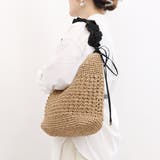 cachecache / ドロストフリルハンドル地柄編みトート カゴバッグ | UNBILLION | 詳細画像7