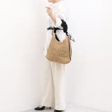 cachecache / ドロストフリルハンドル地柄編みトート カゴバッグ | UNBILLION | 詳細画像8