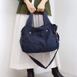 ネイビー | カシュカシュ cachecache / ナイロンタウン2wayボストンバッグ | UNBILLION